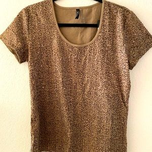 Sequined front and back. One brown, one white  Size L